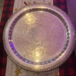 Elegant Silver Plated Serving Tray